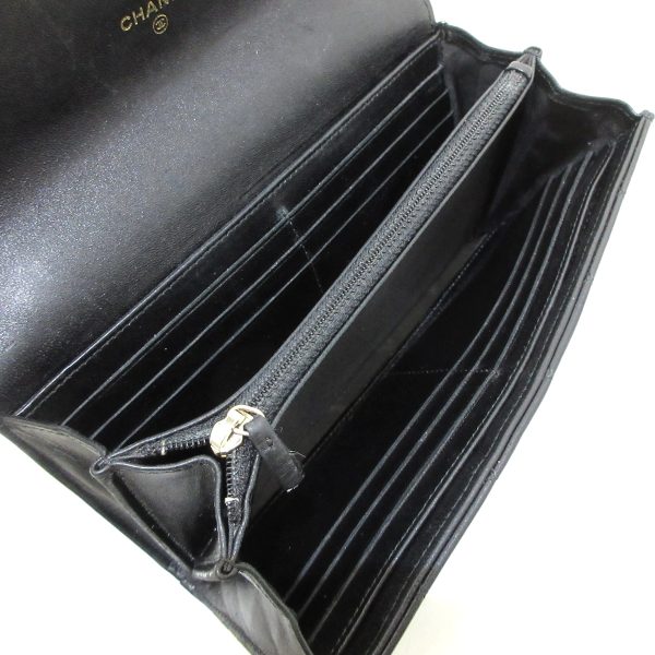 37867395 3 CHANEL Boy Chanel long wallet black lambskin