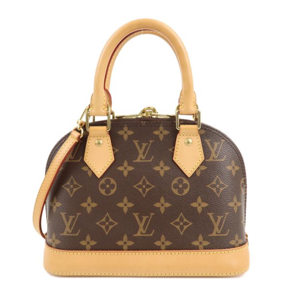 37875 1 2 Louis Vuitton Monogram Alma BB 2WAY Handbag Brown