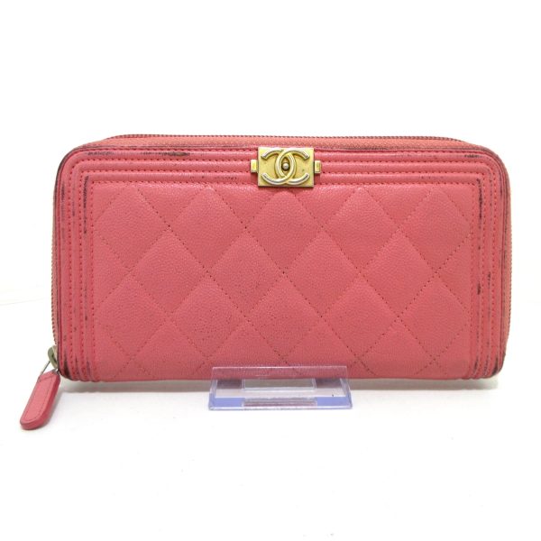 37878579 1 CHANEL Boy Chanel Long Wallet Pink Caviar Skin