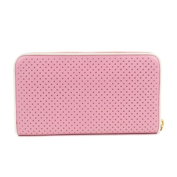 37884 17 2 Prada Saffiano Long Wallet Pink White