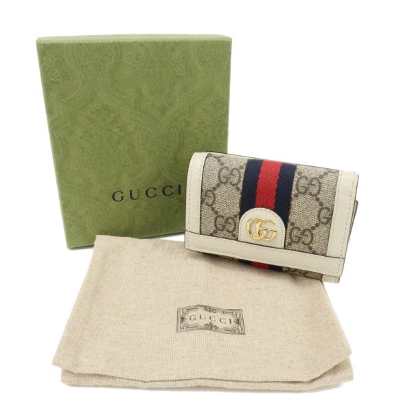 37892 2 12 Gucci Ophidia GG Supreme Wallet Beige Ivory White