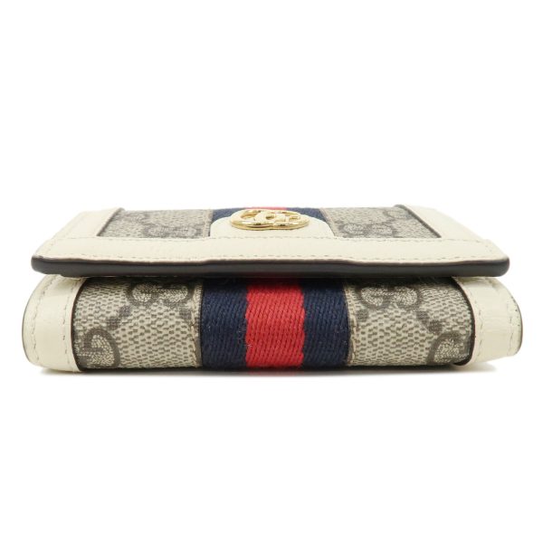 37892 2 3 Gucci Ophidia GG Supreme Wallet Beige Ivory White