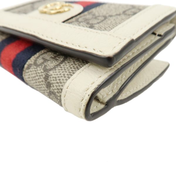 37892 2 4 Gucci Ophidia GG Supreme Wallet Beige Ivory White