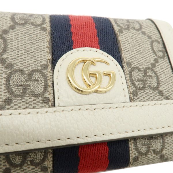 37892 2 5 Gucci Ophidia GG Supreme Wallet Beige Ivory White