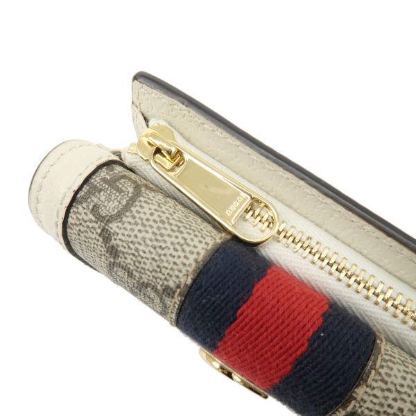 37892 2 6 Gucci Ophidia GG Supreme Wallet Beige Ivory White