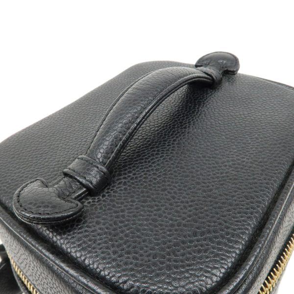 37892 8 4 Chanel Vanity Bag Caviar Skin Pouch Black