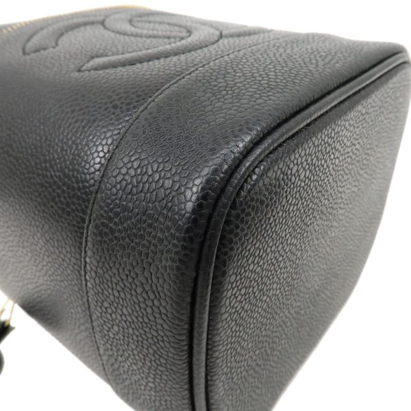 37892 8 5 Chanel Vanity Bag Caviar Skin Pouch Black