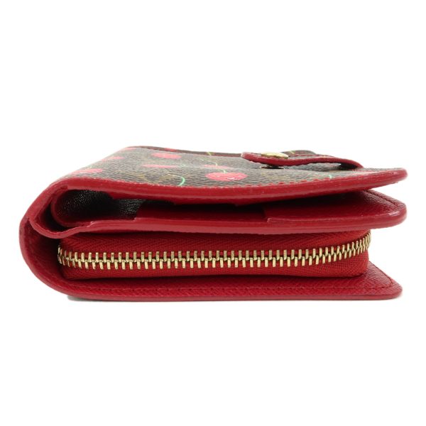 37895 3 3 Louis Vuitton Zip Monogram Cherry Wallet Red