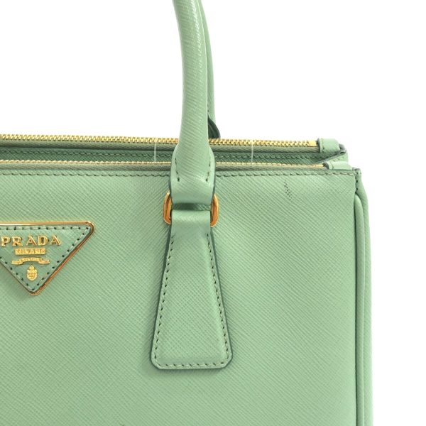 37896567 9 PRADA Galleria Small Bag Handbag Aquamarine Green Saffiano Luxe Leather