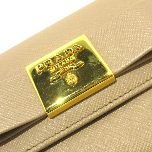 37897779 6 PRADA Wallet ribbon beige leather