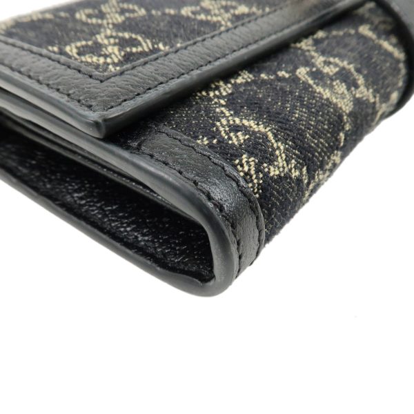 37903 7 5 Gucci Jackie GG Denim Chain Wallet Black