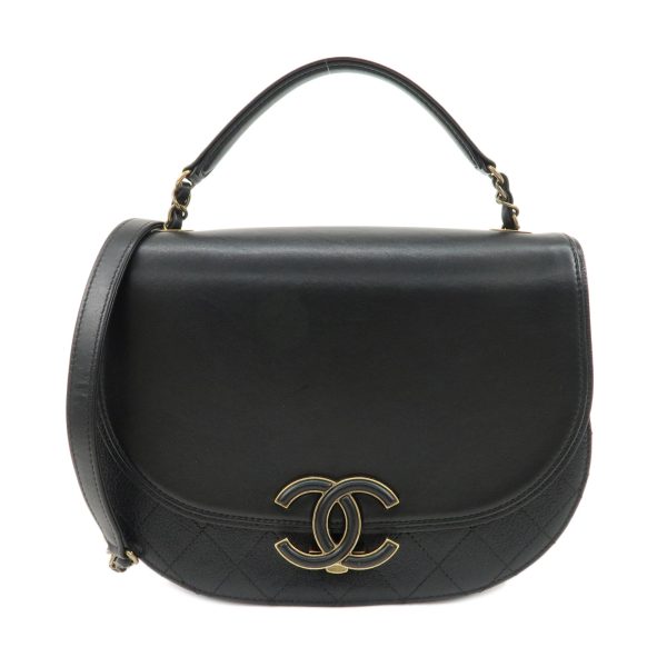 37904 6 1 Chanel 2Way Bag Matelasse Lambskin Shoulder Bag Black