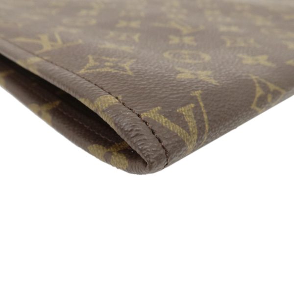 37919 2 4 Louis Vuitton Poche Document Monogram Clutch Bag Brown