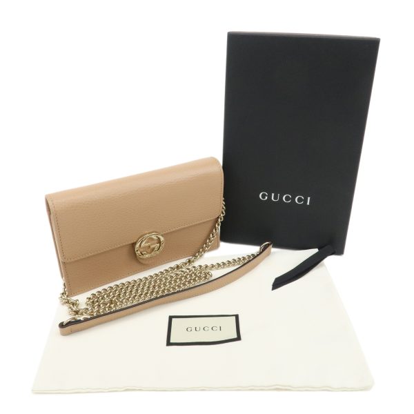 37935 15 12 Gucci Interlocking G Chain Wallet Beige