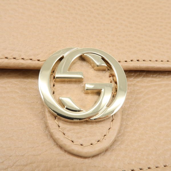 37935 15 7 Gucci Interlocking G Chain Wallet Beige