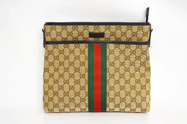 388926 Gucci Sherry Line GG Shoulder Bag Biege