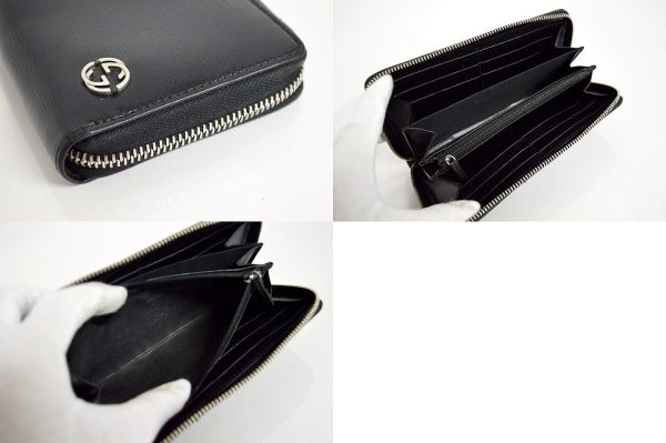 408801 2 Gucci Interlocking G Long Wallet Black