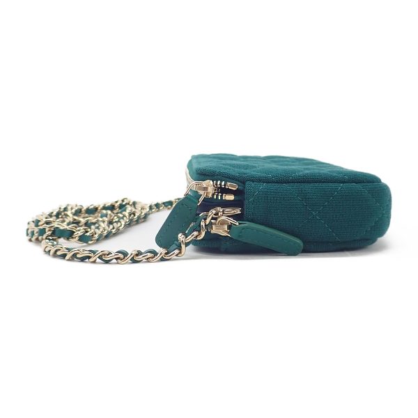 433574 04 CHANEL Chain Wallet Green