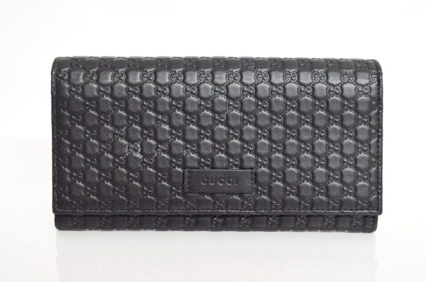 449396 Gucci Micro Guccisima Long Wallet Black