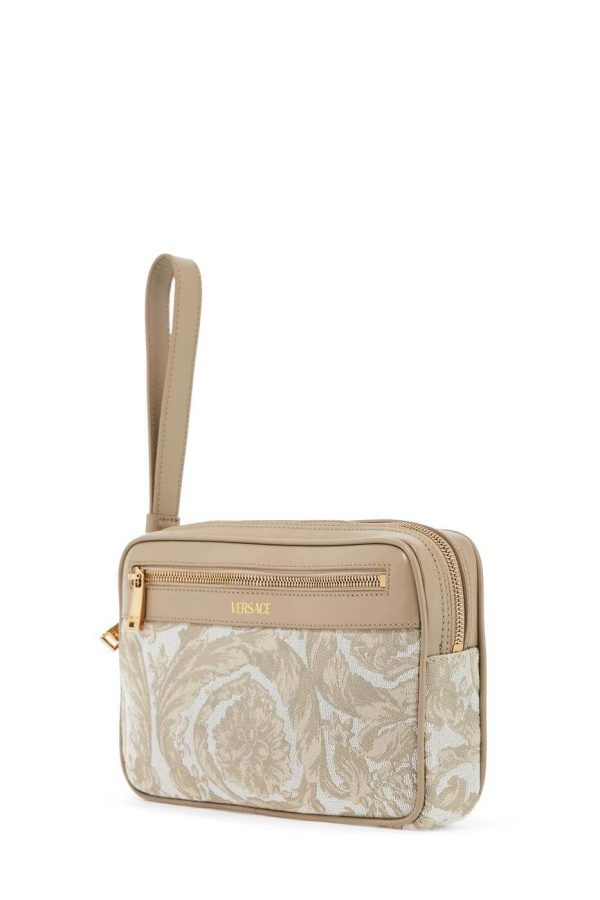 4bf4ee06f7d9a08 ba 3 Versace Beige Clutch Bag