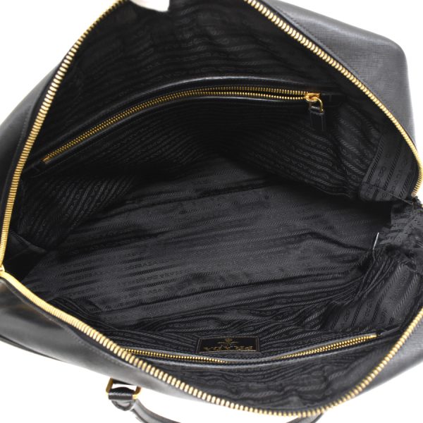 5000105884103479 8 Prada tote handbag Saffiano black yellow