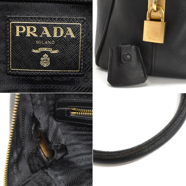 5000105884103479 9 Prada tote handbag Saffiano black yellow