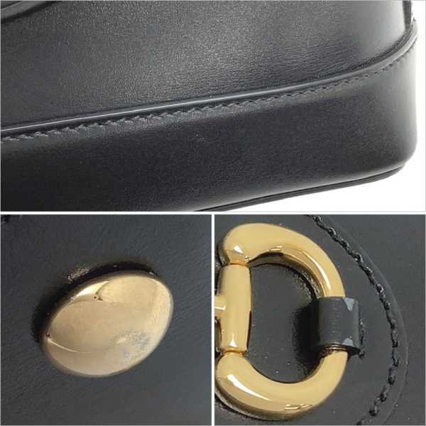 51127070 6 GUCCI Small Top Handle Black Horsebit 1955 Shoulder Bag