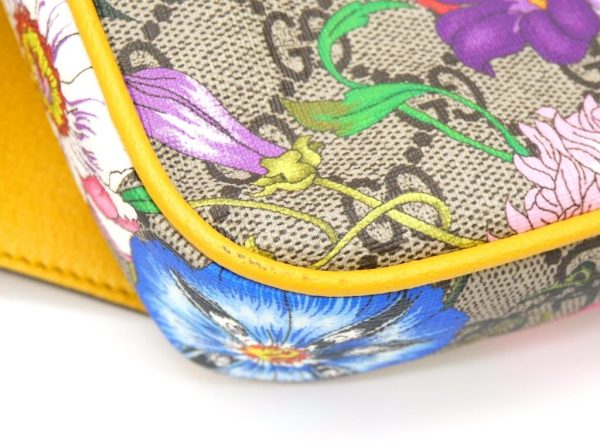 55744 5 GUCCI Waist Body Bag Ophidia Flora Flower Butterfly Yellow