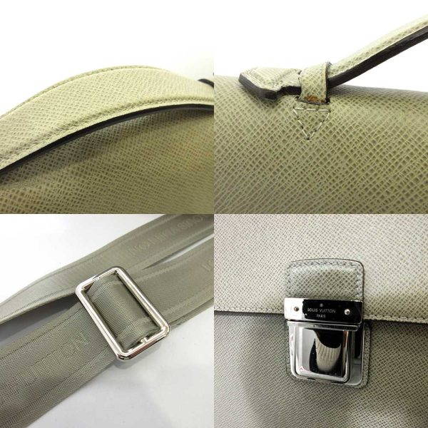 6 lv220227 1ta 03 Louis Vuitton Vasili PM Polaire Briefcase 2way Crossbody Taiga