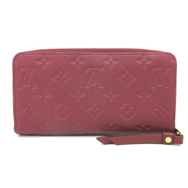 6 lv220515 1ta Louis Vuitton Zippy Red Bordeau Long Wallet Monogram Empreinte