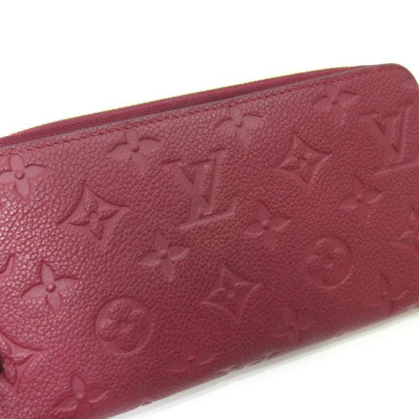 6 lv220515 1ta 02 Louis Vuitton Zippy Red Bordeau Long Wallet Monogram Empreinte