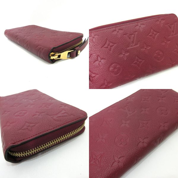 6 lv220515 1ta 03 Louis Vuitton Zippy Red Bordeau Long Wallet Monogram Empreinte