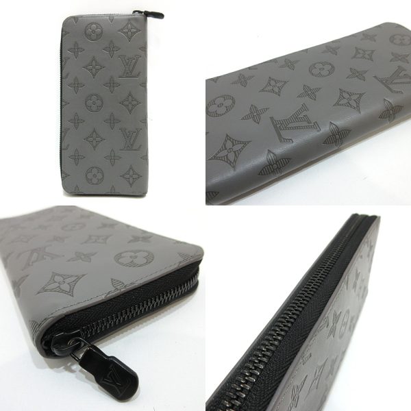 6 lv230120 2ta 01 Louis Vuitton Zippy Black Long Wallet Shadow M81384