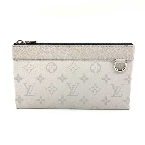 6 lv231124 3ta Louis Vuitton Discovery PM Antarctica White Long Wallet Flat