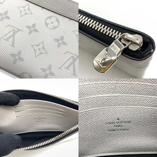 6 lv231124 3ta 03 Louis Vuitton Discovery PM Antarctica White Long Wallet Flat