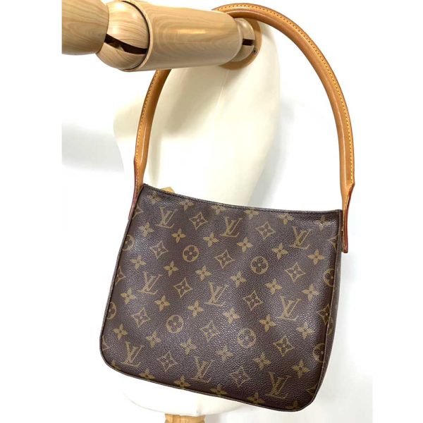 6 lv231215 3ta 05 Louis Vuitton Bag Looping MM Brown Shoulder Bag Monogram