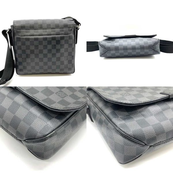 6 lv240105 1ta 01 Louis Vuitton District PM Black Crossbody Graphite