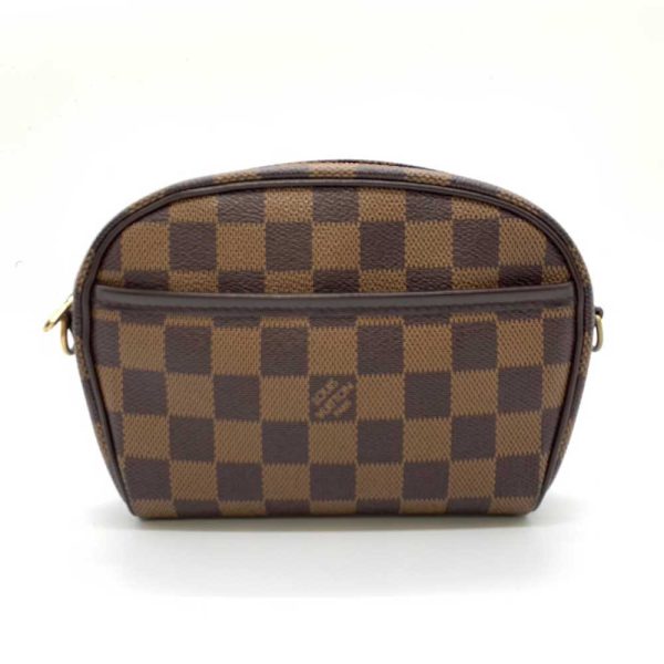 6 lv240126 3ta Louis Vuitton Ipanema Ebene Brown Waist Bag Damier N51296