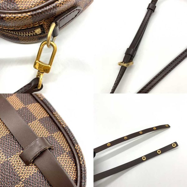 6 lv240126 3ta 05 Louis Vuitton Ipanema Ebene Brown Waist Bag Damier N51296