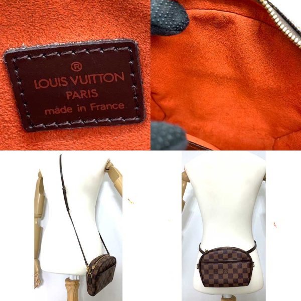 6 lv240126 3ta 07 Louis Vuitton Ipanema Ebene Brown Waist Bag Damier N51296