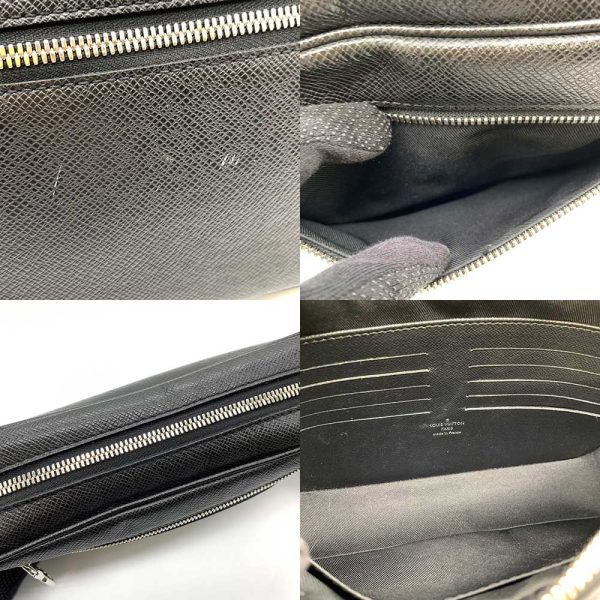 6 lv240209 1ta 03 Louis Vuitton Pochette Casai Ardoise Black Clutch Taiga M30441