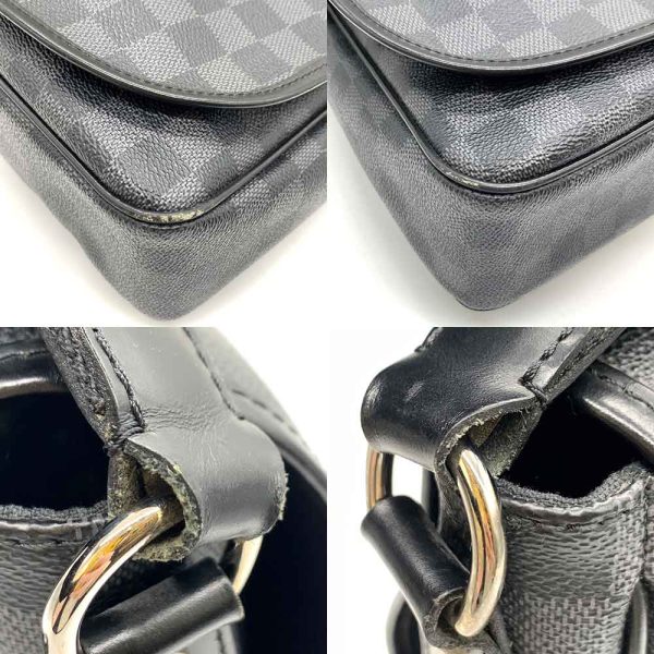 6 lv240329 3ta 04 Louis Vuitton Daniel MM Black Shoulder Bag Graphite N58029