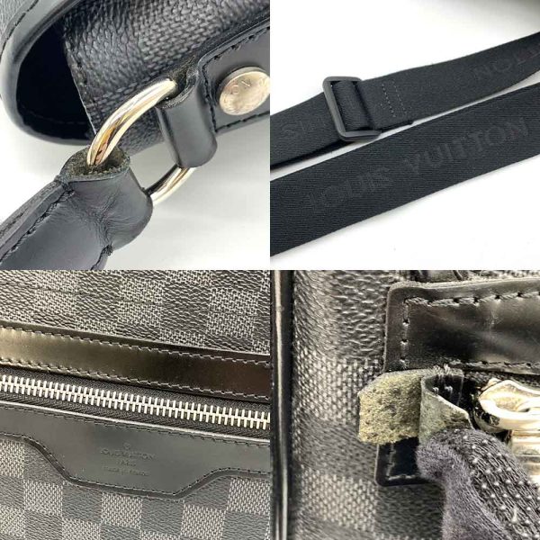 6 lv240329 3ta 05 Louis Vuitton Daniel MM Black Shoulder Bag Graphite N58029