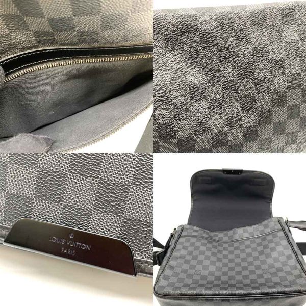 6 lv240329 3ta 06 Louis Vuitton Daniel MM Black Shoulder Bag Graphite N58029