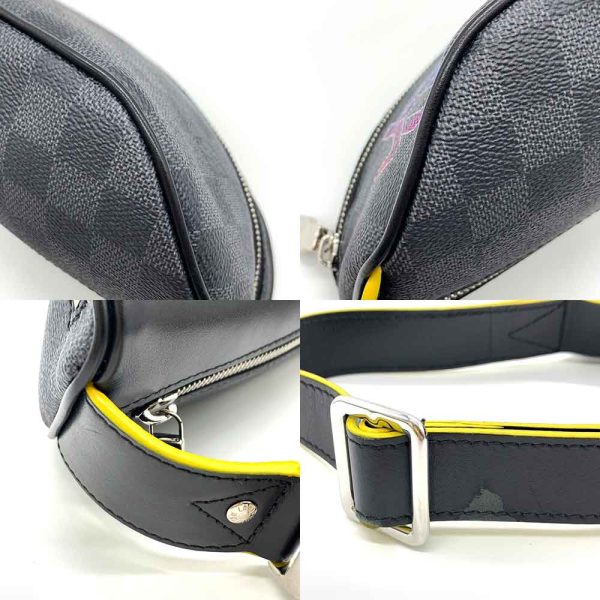 6 lv240329 5ta 04 Louis Vuitton Bum Bag Black Multicolor Body Bag Waist Graphite