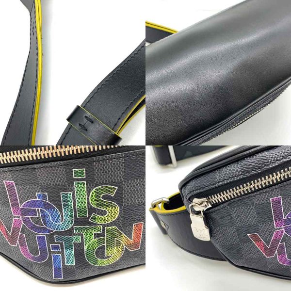 6 lv240329 5ta 05 Louis Vuitton Bum Bag Black Multicolor Body Bag Waist Graphite