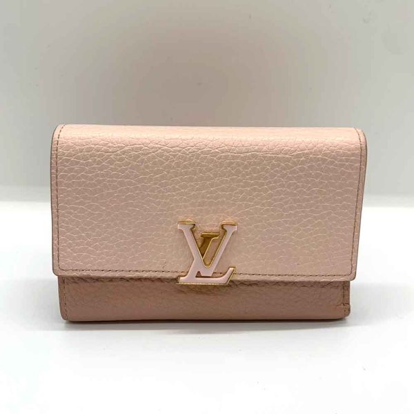 6 lv240426 2ta Louis Vuitton Portefeuille Capucines Metallic Pink Wallet Taurillon