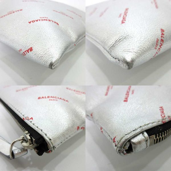 6 ot220624 2ta 04 Balenciaga Large Clutch Metallic Clutch Bag Shoulder Bag Leather