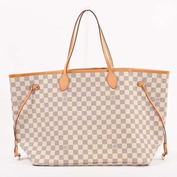 6126220 3 Louis Vuitton Neverfull GM tote bag N51108 White