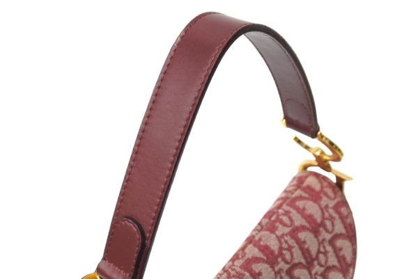 65320 d5 Christian Dior Saddle Bag Trotter Pattern Red